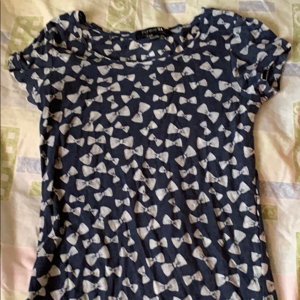 F21 Bow-Print Tunic